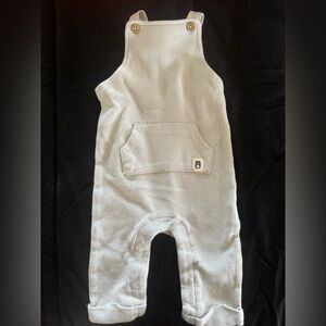 Rabbit + Bear Cozy Cream Baby Overalls